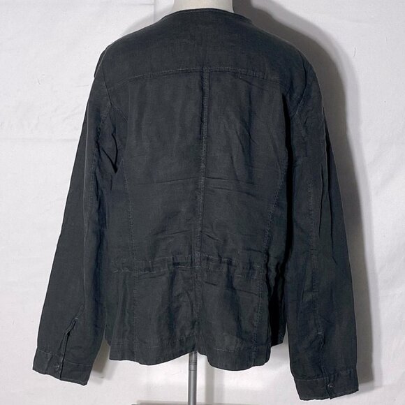 Olsen Europe Green  Linen Utility Style Light Jacket M/L - Picture 4 of 15
